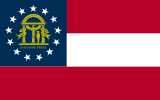 160px Flag of Georgia U.S. state.svg